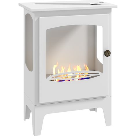 Cheminée à bioéthanol 7000 BTU, en acier, noir, 39 x 26 x 54 cm, pour maison et usage quotidien, format pratique, style facile à associer