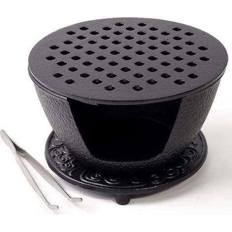 Porte-encens en fonte avec couvercle, support polyvalent pour tous les bâtons d'encens, cônes d'encens, résines, décor Zen japonais traditionnel pour l'aromathérapie et la pleine conscience (1/5)