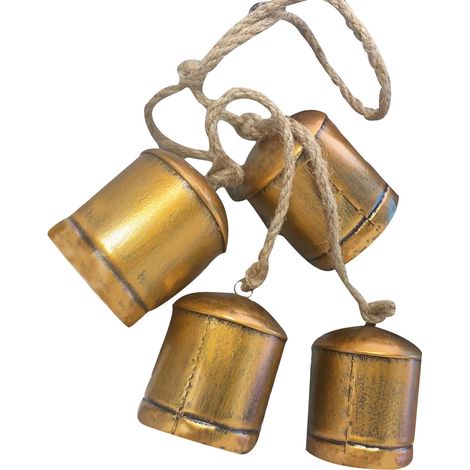 Cloche De Vache En Métal - Décor Rustique Pour Intérieur Et Extérieur - Suspension Murale Ou Porte - Idéal Pour Noël Mariage Et Jardin - 1 Pièce (1/5)