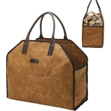[NEVER USED] Firewood carrier bag, waterproof and fireproof, portable storage pouch for transporting wood to campsites, picnics, holidays, barbecues, fireplaces and outdoor gatherings