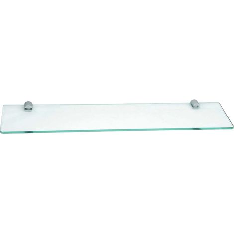 tecuro Serie 8000 Glasablage mit Kristallglas - Messing verchromt (1/3)
