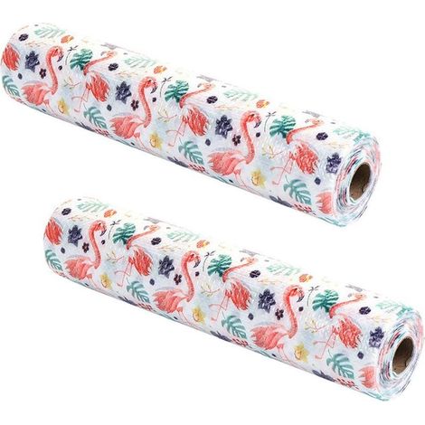 2PCS Garniture de tiroir, Papier de placard Cuisine, Tapis de tiroir, Tapis de tiroir Imperméable Antidérapant Résistant à la chaleur Set de table Peut être découpé, Papier de placard Non adhésif, 45x (1/5)