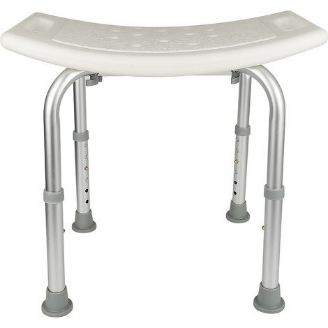 Silla de Ducha, Taburete de baño, Taburete Baño Ducha de Altura Ajustable,Taburete de Ducha Ergonómico en Altura, Patas Antideslizantes - Blanco (1/5)