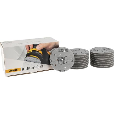 Disques abrasifs Ø 77 mm/Grain P2000 / autoagrippant Multifit / 20 pièces/Abrasifs à base de mousse pour un ponçage à sec précis, ponçage de vernis, finition (1/5)