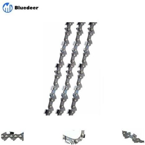YMYNY 3er-Pack 3/8"-LP-Kettensägenkette, 52 Glieder, 1,1 mm Durchmesser, 35 cm Länge, geringer Rückschlag, kompatibel mit Bosch AKE 35 S, AKE 35-19 S, Einhell, Husqvarna, Makita, Dolmar, Oregon und an (1/5)