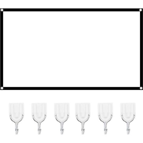 Écran de Projection 16: 9, écran de Projection Pliable Portable Écran de Projection HD pour Bureau à Domicile (72 Pouces) (1/5)