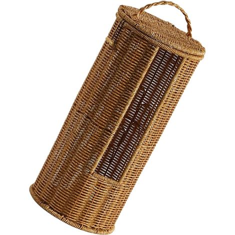 Panier de rangement rond en plastique avec couvercle pour (1/5)