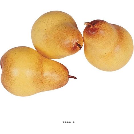 Poire William fruit Jaune rouge X 3 Plastique soufflé D 65x95 mm (1/3)