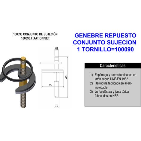 Set di Fissaggio Genebre con Vite 1 Unità
