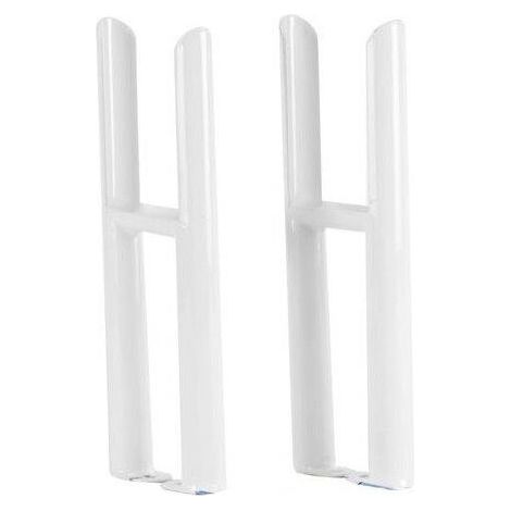 White Freestanding Traditional 3 column Radiator Feet Central Heating and Electric