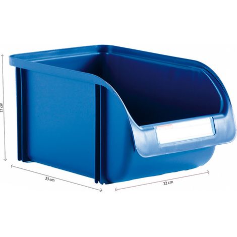 Cassetto impilabile 22 cm colore blu titanio