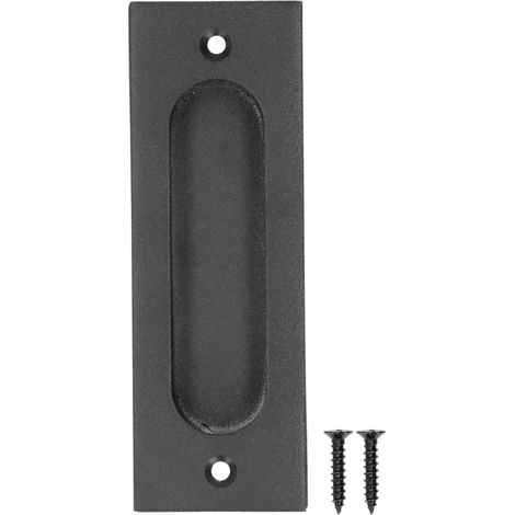Poignée coulissante rectangulaire en acier inoxydable pour porte de grange, tiroir, armoire, portail, abri, garage et maison.