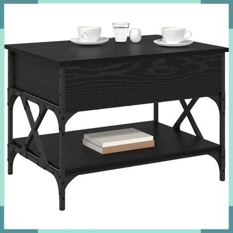 Table basse - 883040 - Chêne noir - Bois d'ingénierie - 70 x 50 x 50 cm (1/5)
