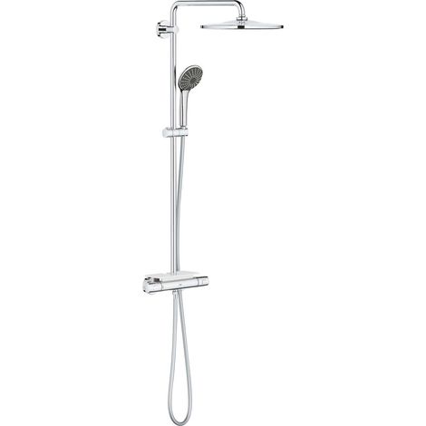 Grohe Vitalio Joy - Set doccia 310 termostatico a parete e mensola, 3 getti, cromo 26401001 (1/5)