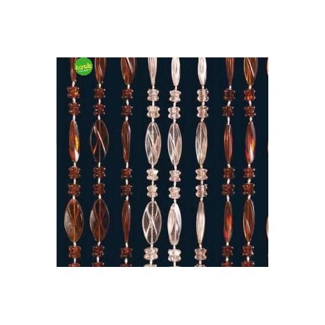Tendina Pronta Twist Plastica Kristal/Marrone Cm 120 H.Cm 230 - 1 Pz