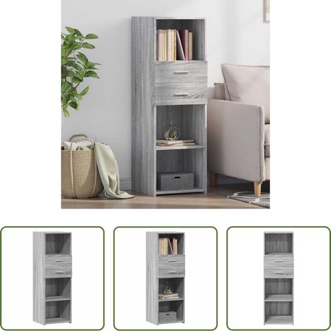 vidaXL Stauraum - Highboard Grau Sonoma 40x42,5x124 cm Holzwerkstoff (1/5)