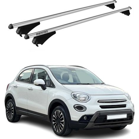 Tiger Barres de toit transversales pour Fiat 500X 2015-2024 Gris Aluminium 2x (1/4)