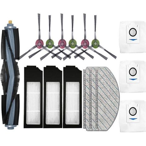 AMXCNOY Ersatzteile für X1 Plus Saugroboter: Hauptbürste, Seitenbürste, HEPA-Filter, Wischmopp, Staubtuch B (1/3)