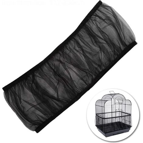 Cubierta de jaula de pájaros Malla de nylon ventilada Concha de jaula de pájaros Gran tamaño Recogedor de semillas para jaula de pájaros Protector de semillas (1/5)