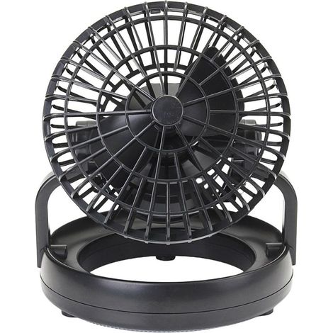 Ventilateur d'extérieur multifonction avec crochet de suspension et lumière LED réglable pour la randonnée, le refroidissement en plein air avec LED (1/5)