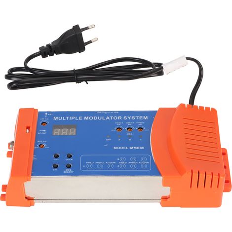 Modulateur domestique multi-canaux PAL NTSC, système de modulation multiple pour boîtier TV source AV, prise EU 100-240V (1/5)