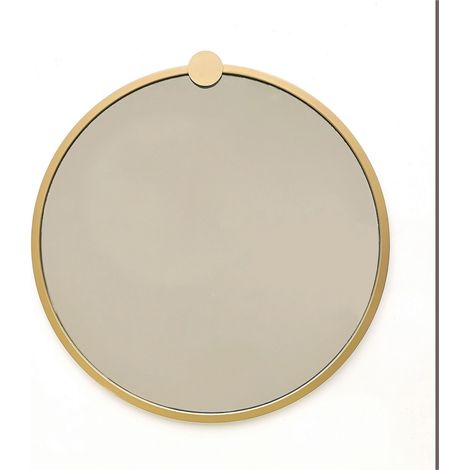 Espejo Corto, Forma Redonda, Tipo de Pared, Estructura Transparente, 60x60h cm oro