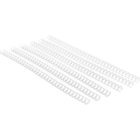 Kit 100 pièces reliure spirale double boucle, capacité 20 feuilles, pas 3:1, 34 boucles, diamètre 6,4 mm pour papier A4, argenté (1/5)