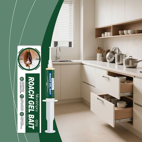 Kakerlakengel, praktische kleine Tube zur einfachen Anwendung und Bekämpfung von Kakerlaken in Innenräumen, Lagerhallen und Küchen – 1 Stück -- DE (1/5)