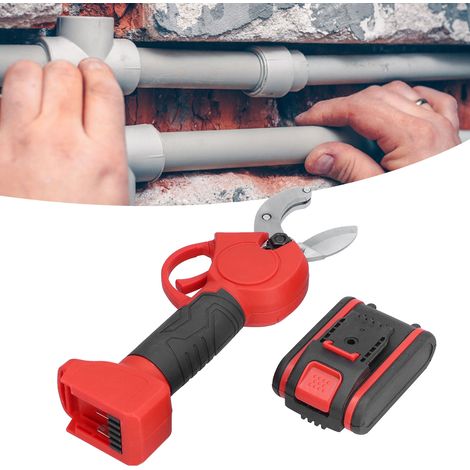 Coupe-tubes PVC rechargeable portable, coupe-tubes électrique, cisailles mécaniques pour tuyaux de gaz, norme européenne AC100-240V. (1/5)