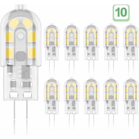 LaBlanc - G4 2W LED-Lampe, entspricht 20W Halogen, warmweiß 3000K, 200Lm, 12x SMD, 12V AC/DC - 10er-Pack [Energieklasse A+] (1/5)