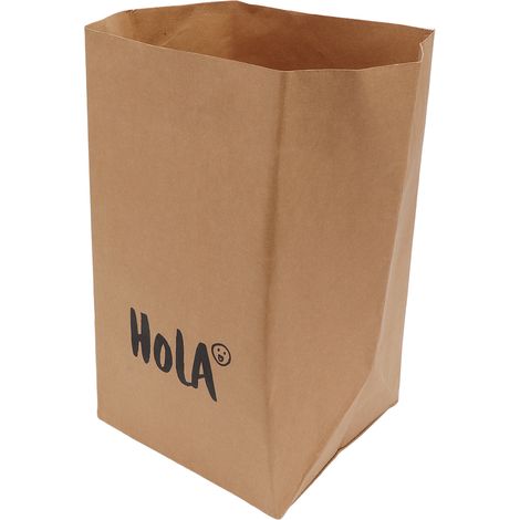 Sac Kraft Grande Capacité pour Courses Lavable à l'Eau, Motif HOLA, Rangement Cuisine Maison Taille Extra Large (1/5)