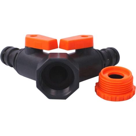 Raccord en Y pour tuyau d'arrosage, filetage standard, outil pour tuyau en plastique (1/5)