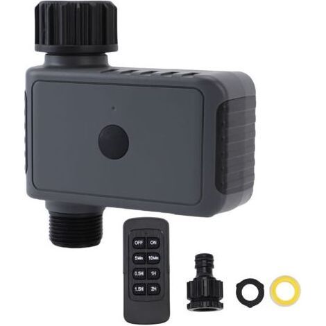 Temporizador de riego inalámbrico con mando a distancia, resistente al agua IP55, 6 programas programables, controlador automático para jardín, césped y patio. (1/5)