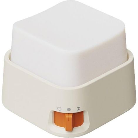 Lámpara de noche portátil recargable con forma de teclado para dormitorio, ideal para dormir. Lámpara de escritorio para crear un ambiente acogedor en la mesita de noche. Color blanco. (1/5)