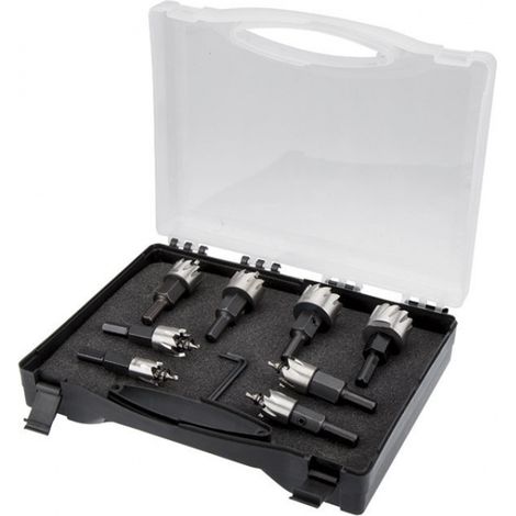 Fervi F015/008S Set di seghe a tazza HSS per metallo 8 Pz. (1/2)