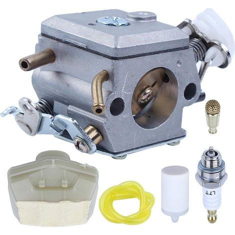 Adefol Carburateur pour Husqvarna 365 362 371 372 372XP Pièces de rechange de moteur de tronçonneuse Kit de filtre à air et bougie (1/5)