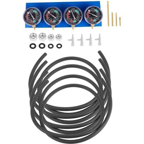 Carburateur Kit de jauge à Vide Accessoire de Moto avec Tuyau, Équilibreur de jauge de Vide de Moto, Synchroniseur de carburateur, Moto Jauge de Reniflard, Moto Testeur Accessoire Google