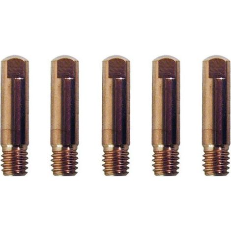 Tubes contact Ø 1 mm 6 x 25 mm Lot de 5 pour soudure MIG/MAG TECNOWELD
