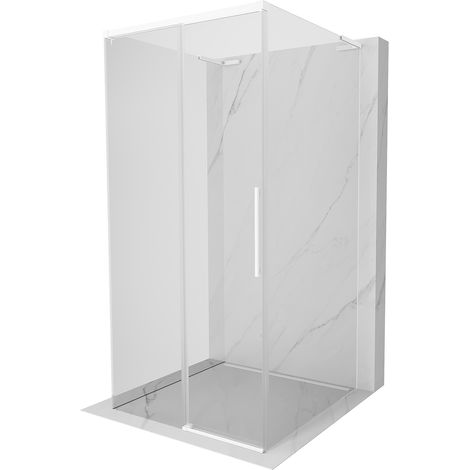 Mexen Rox-3S L cabine de douche 3 parois coulissante 120 x 120 cm, transparent, blanc - 8C2L-120-120-20-00-3S (1/3)