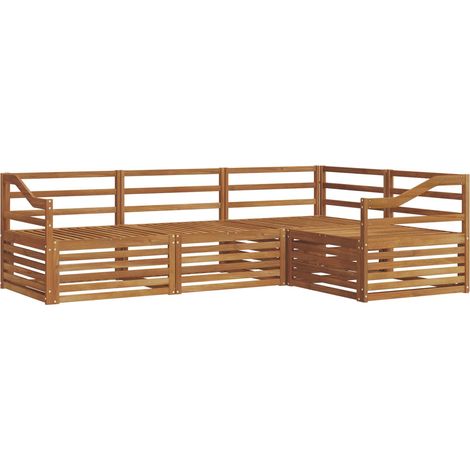 Conjunto de sofás de exterior 4 uds. Natural vidaXL (1/5)