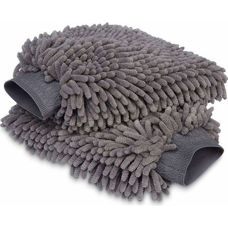Gant de lavage microfibre de luxe pour la voiture, Pack de 2 (1/5)