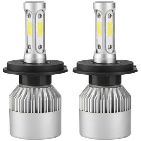 KIMISS Ampoule de Phare H4, 8000LM 36W Ampoules Frontales de voiture, 9V-32V, Salut/bas Faisceau xenon Blanc 6000K,2 lampes. (1/5)