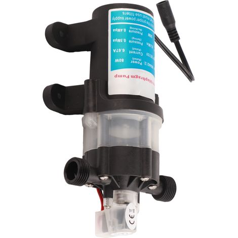 Selbstansaugende Druckerhöhungspumpe, automatische, leise elektrische Mini-Membranpumpe mit herausnehmbarem Filter, 12 V DC, 80 W (1/5)