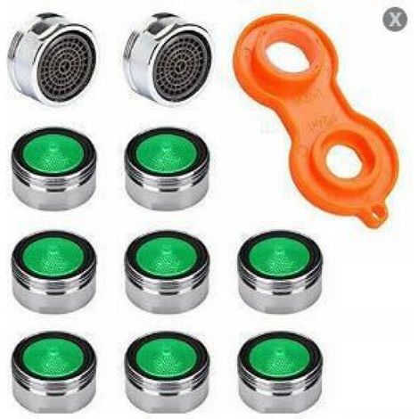 Replacement kit for tap aerator (11 pieces), water-saving nozzle filter, suitable for bathrooms. (1/5)