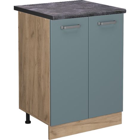 Mobiletto base cucina R-Line, Grigio-blu, 60 cm , PL Antracite, Vicco