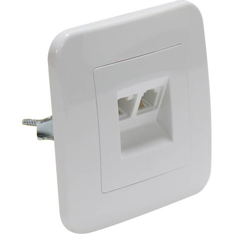IluminaShop - Modulo Conexion RJ45 Marco Incluido Blanco Basic (1/3)