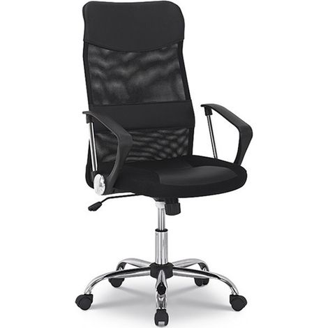 Sedia da ufficio JOY - Tessuto a rete nero - Altezza regolabile 109-119 cm - Ergonomica e di design