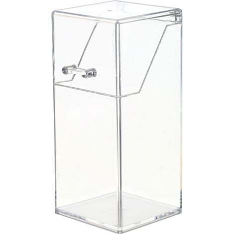 Organizador de brochas de maquillaje de acrílico transparente con tapa, ideal para guardar brochas de maquillaje y lápices de cejas. (1/5)