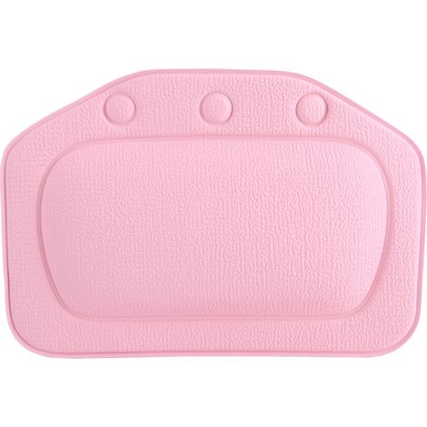 Coussin de bain rembourré en mousse douce rose, appui-tête et coussin pour cou, dos et nuque, pour baignoire spa et salle de bain