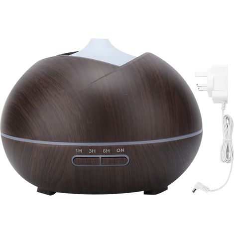 Diffuseur d'huiles essentielles ultrasonique 400ml, humidificateur d'air en bois avec LED, atomiseur d'aromathérapie, prise UK 110240V (1/5)
